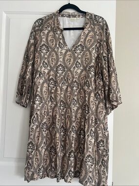 Spartina 449 Maisie Dress Arbor Neutral Paisley – XL
